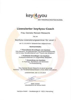 zertifikat key4you coach